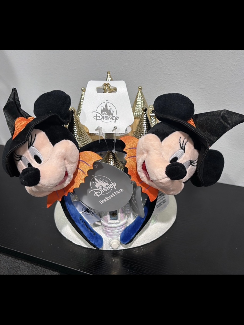 Disney Minnie Mouse Plush Headband with Witch Hats - NWT!!